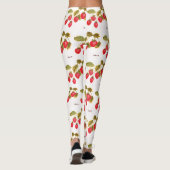 Erdbeeren Früchte Aquarellbeeren Muster Leggings (Rückseite)