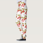 Erdbeeren Früchte Aquarellbeeren Muster Leggings (Links)