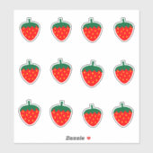 Erdbeeren Früchte Berries Landwirtschaft Sommer Aufkleber (Blatt)