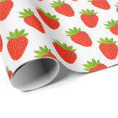 Erdbeeren Fruchtumhüllpapier Geschenkpapier (Rolleneckpunkt)