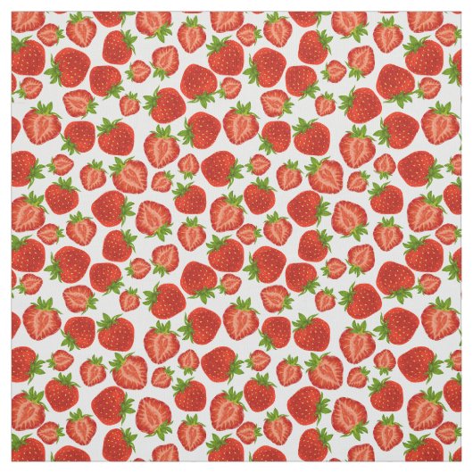 Erdbeeren Fun Sommer Erdbeerfabrik Stoff (Muster)