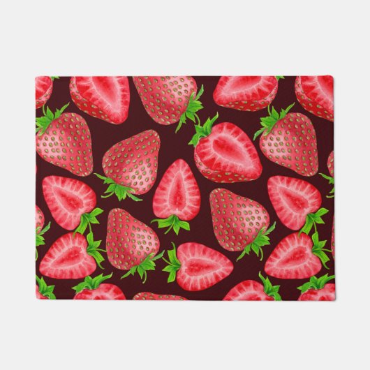 Erdbeeren Fußmatte (Vorderseite)