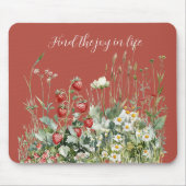Erdbeeren Gänseblümchen Blumen Mousepad (Vorne)