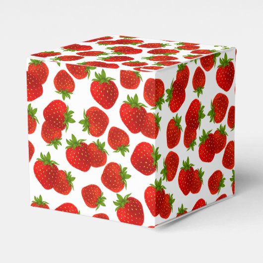Erdbeeren-Gastgeschenk Geschenkschachtel (Vorderseite)
