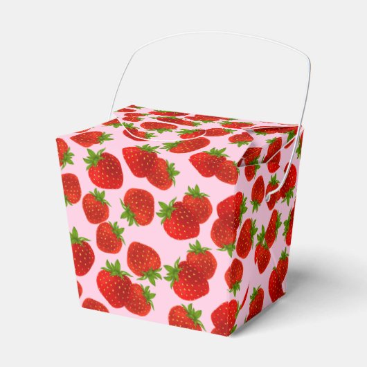 Erdbeeren-Gastgeschenk Geschenkschachtel (Vorderseite)
