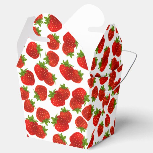 Erdbeeren-Gastgeschenk Geschenkschachtel (Geöffnet)
