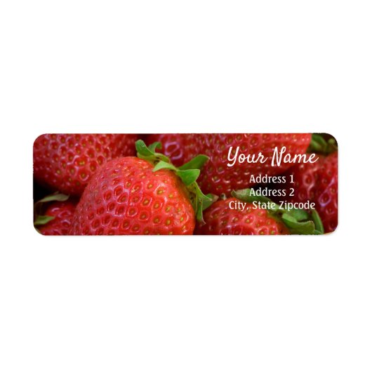 Erdbeeren geben Adressenkennzeichen zurück (Vorne)