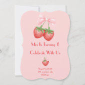 Erdbeeren Geburtstag Einladung (Vorderseite)