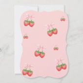 Erdbeeren Geburtstag Einladung (Rückseite)