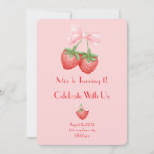 Erdbeeren Geburtstag Einladung (Vorderseite)