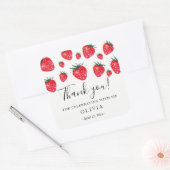 Erdbeeren Geburtstag Gunst Aufkleber (Umschlag)