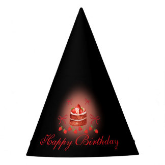 Erdbeeren Geburtstag Papierbecher Partyhütchen