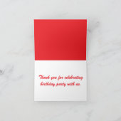 Erdbeeren Geburtstagsparty Dankeskarte (Innenseite)