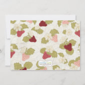 Erdbeeren Geburtstagsparty Einladung (Rückseite)