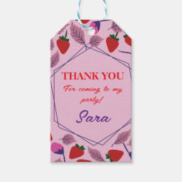 Erdbeeren Geburtstagsparty Geschenkanhänger