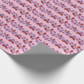 Erdbeeren Geburtstagsparty Geschenkpapier (Ecke)