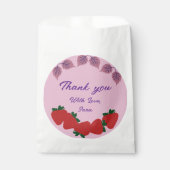 Erdbeeren Geburtstagsparty Geschenktütchen (Vorderseite)