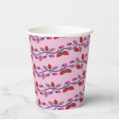 Erdbeeren Geburtstagsparty Pappbecher (Rückseite)