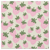 Erdbeeren, gesäubert auf Creme  Stoff (Nahaufnahme)