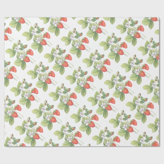Erdbeeren Geschenkpapier (Flach)