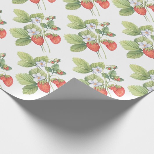 Erdbeeren Geschenkpapier (Ecke)