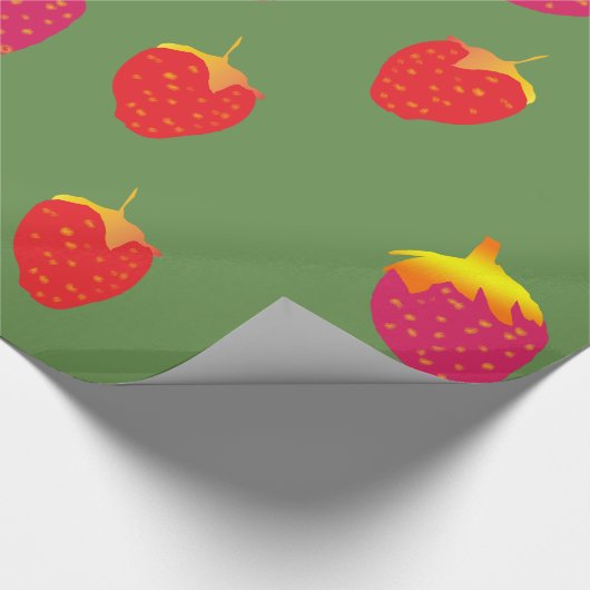 Erdbeeren Geschenkpapier (Ecke)
