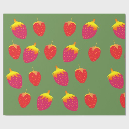 Erdbeeren Geschenkpapier (Flach)
