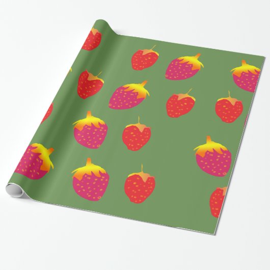 Erdbeeren Geschenkpapier (Ungerollt)