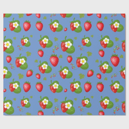 Erdbeeren Geschenkpapier (Flach)