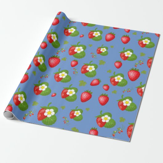 Erdbeeren Geschenkpapier (Ungerollt)