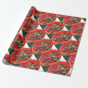 Erdbeeren Geschenkpapier