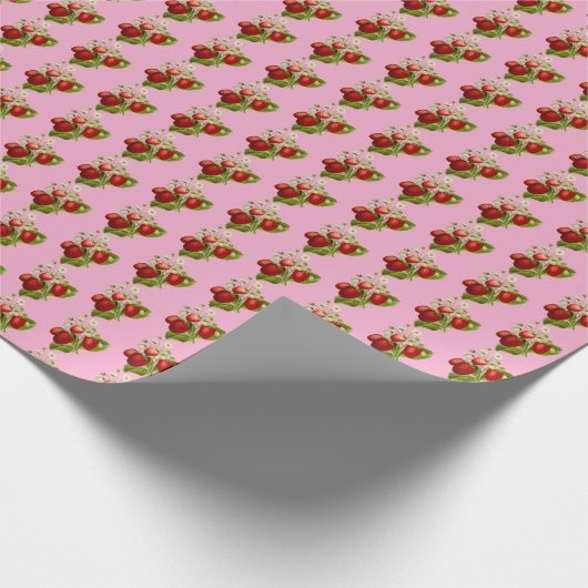 Erdbeeren Geschenkpapier (Ecke)