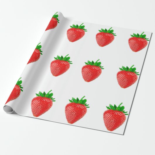 Erdbeeren Geschenkpapier (Ungerollt)