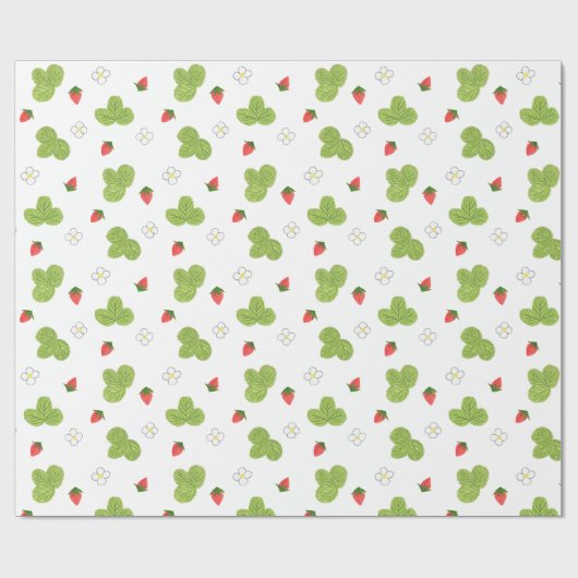 Erdbeeren Geschenkpapier (Flach)