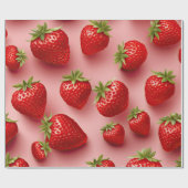 Erdbeeren Geschenkpapier (Flach)