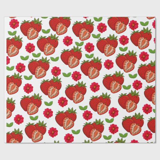 Erdbeeren geschenkpapier (Flach)
