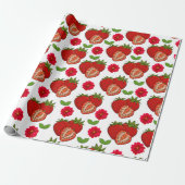 Erdbeeren geschenkpapier (Ungerollt)