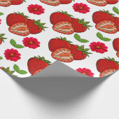 Erdbeeren geschenkpapier (Ecke)