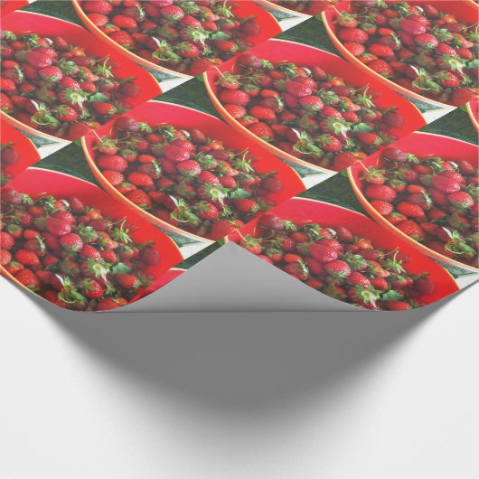 Erdbeeren Geschenkpapier (Ecke)