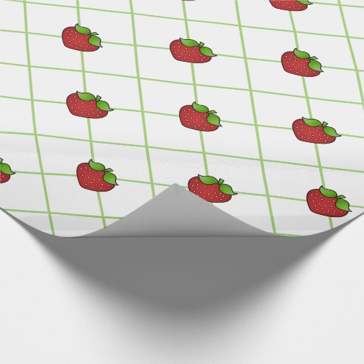 Erdbeeren Geschenkpapier (Ecke)