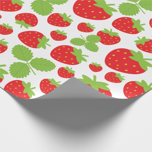 Erdbeeren Geschenkpapier (Ecke)