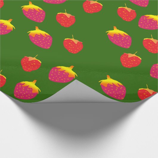 Erdbeeren Geschenkpapier (Ecke)