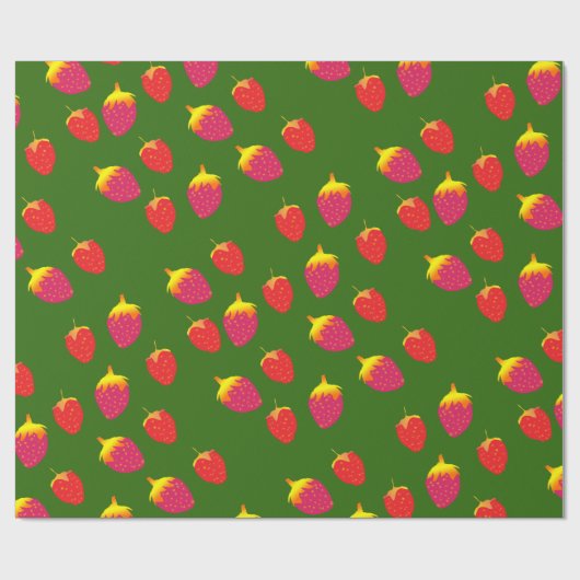 Erdbeeren Geschenkpapier (Flach)