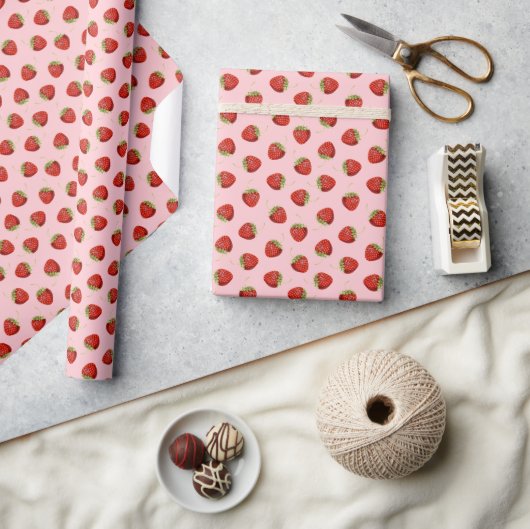 Erdbeeren Geschenkpapier (Kunsthandwerk)