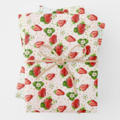 Erdbeeren Geschenkpapier Set (Beispiel)
