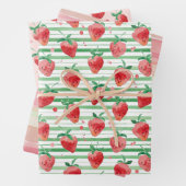 Erdbeeren Geschenkpapier Set (Beispiel)