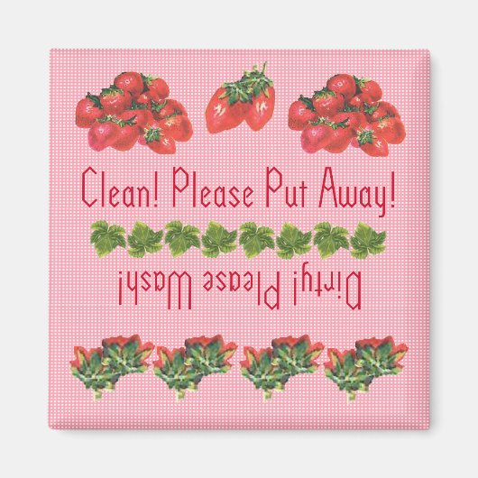 Erdbeeren-Geschirrspülmagnete Magnet (Vorne)