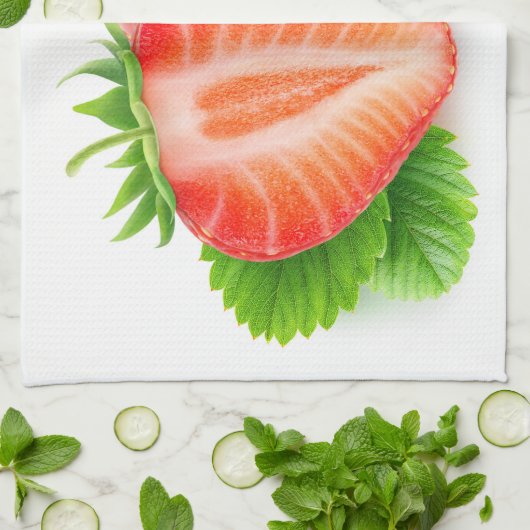 Erdbeeren Geschirrtuch (Gefaltet)