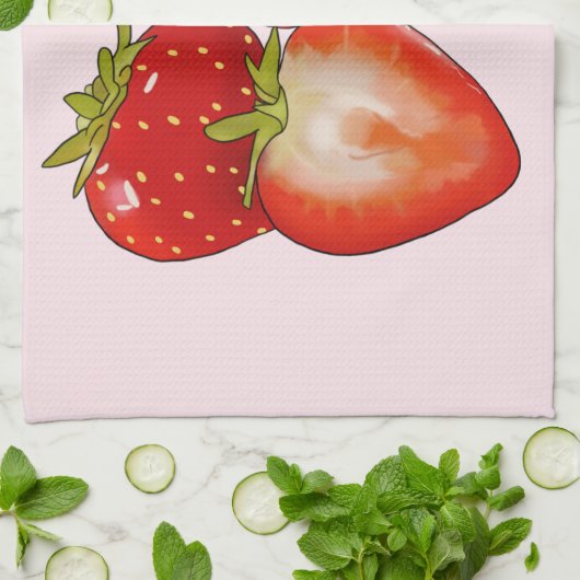 Erdbeeren Geschirrtuch (Gefaltet)