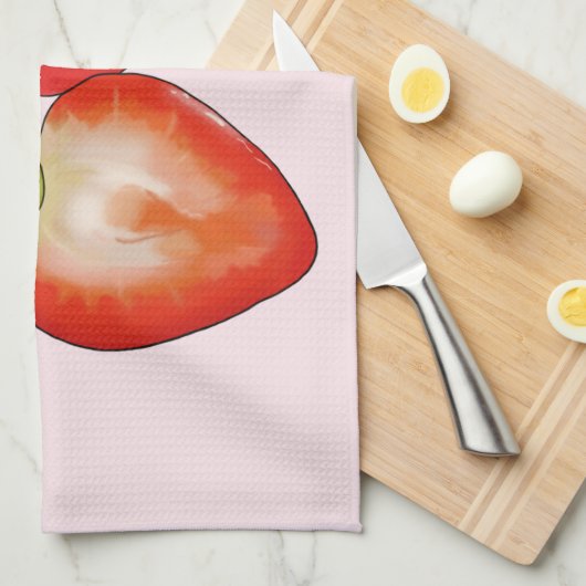 Erdbeeren Geschirrtuch (Viertel Falte)